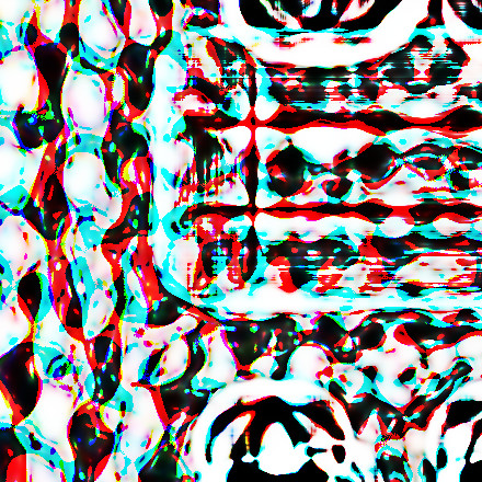 Enlarged, unblurred surface detail of Chart for the Uncorrected Eye, showing individual colors.