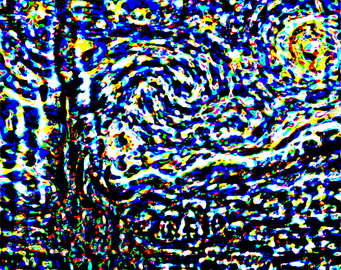 Large saturated shapes give way to the cypress, moon and sweeping sky in the broadest of the three submitted tunings..